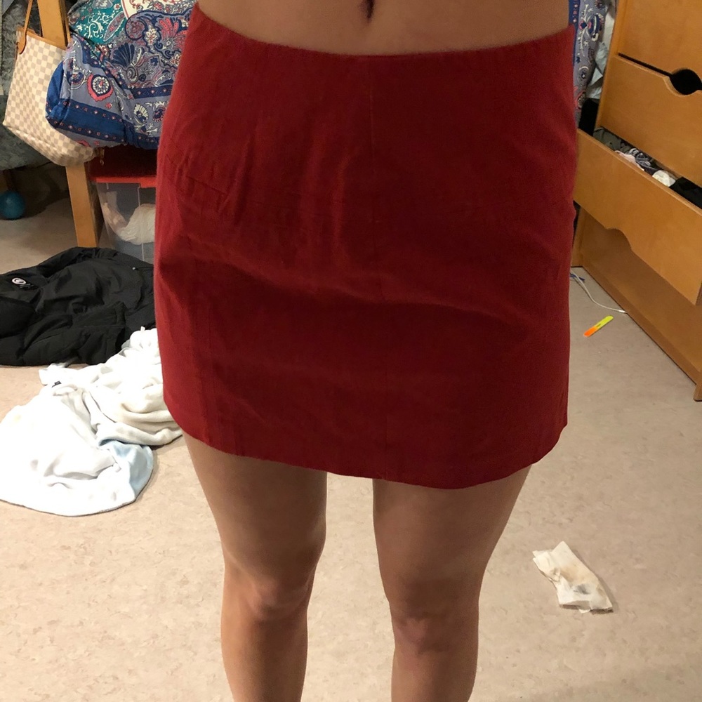 Red skirt